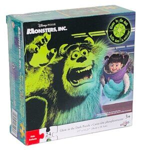 Disney Monsters Inc. 24pcs Glows in Dark Puzzle  New Sealed